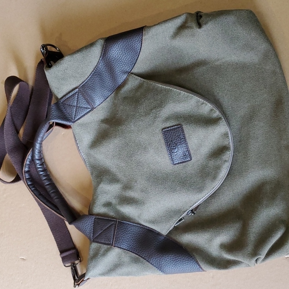 Grace Callie Designs Olive Genova messenger- tote bag 18.5 X 16 front po…